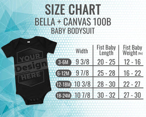 Size Chart Bella Canvas 100B