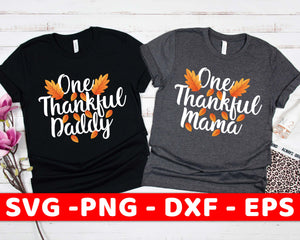 Thankful Daddy and Mommy Shirts Designs