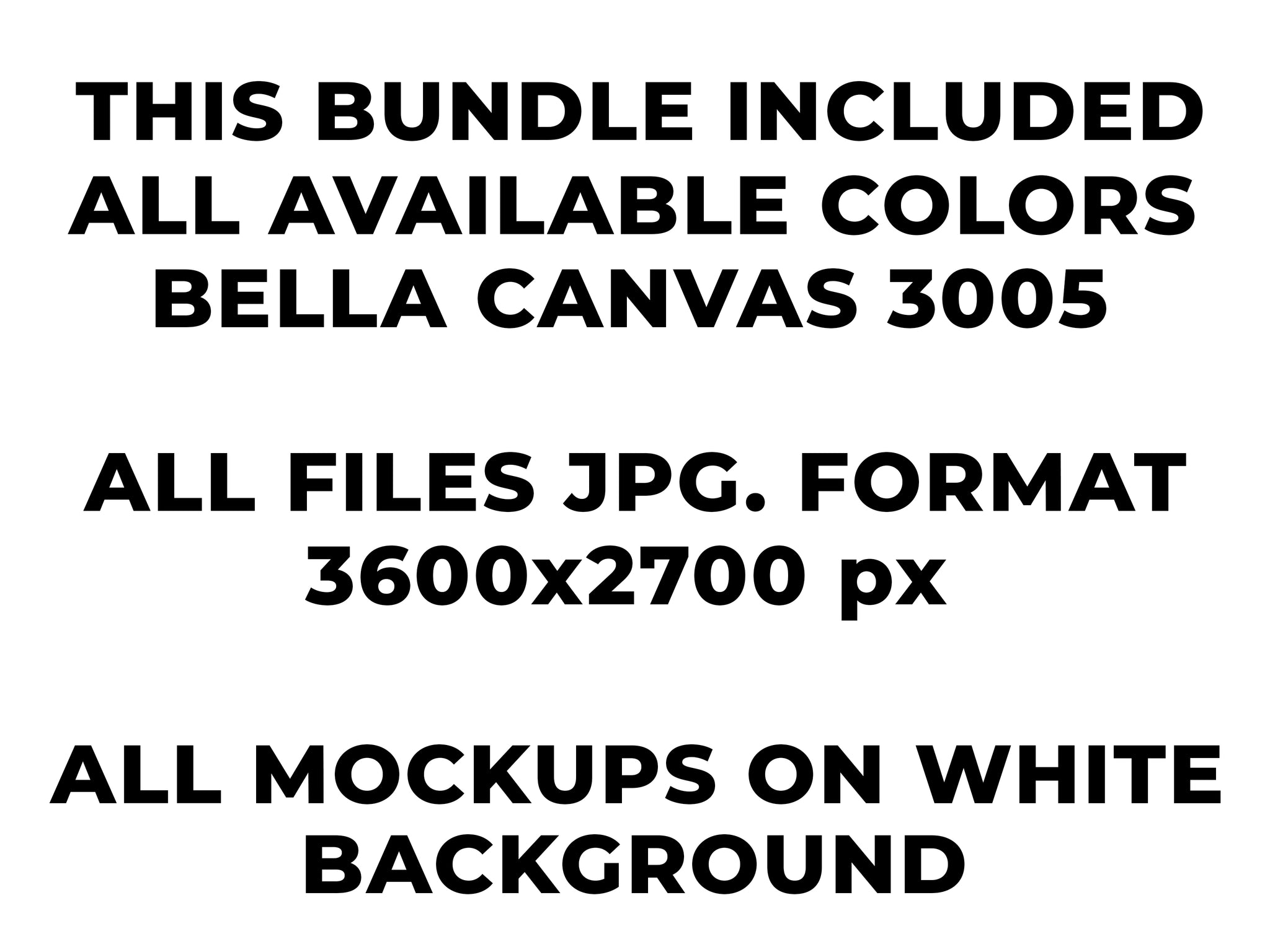 Bella Canvas 3005, All Colors 57 Mockups – PlaceForTee