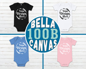 BUNDLE Bella + Canvas 100B Baby Mockups