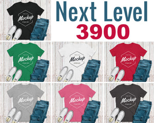 Bundle 7 Mockups Next Level 3900 Tshirt Mockups