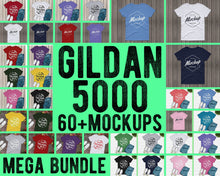 Load image into Gallery viewer, BUNDLE 60+ Mockups Gildan 5000 Unisex
