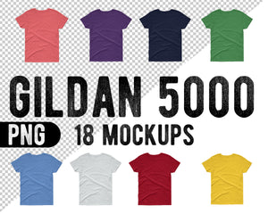 BUNDLE 60+ Mockups Gildan 5000 Unisex