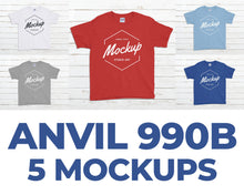Load image into Gallery viewer, Kids t shirt mockup Anvil 990B T-Shirt

