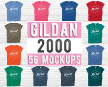 Load image into Gallery viewer, Gildan 2000 T-Shirt Mockup Mega Bundle
