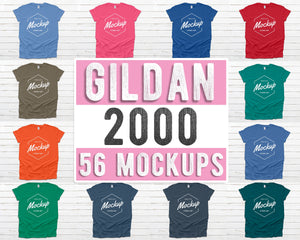 Gildan 2000 T-Shirt Mockup Mega Bundle