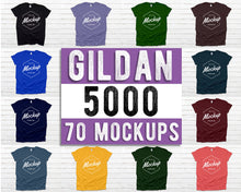 Load image into Gallery viewer, Gildan 5000 T-Shirt Mockup Mega Bundle
