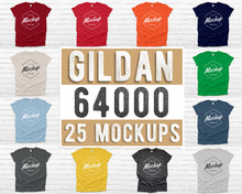 Load image into Gallery viewer, Gildan 64000 T-Shirt Mockup Mega Bundle
