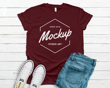 Load image into Gallery viewer, Bella Canvas 3001 T-Shirt Mockup - 100 High Quality Mockups
