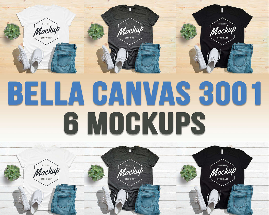 Bella Canvas 3001 6 Mockups