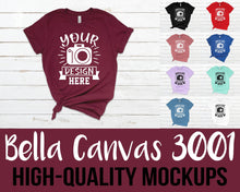 Load image into Gallery viewer, Bella Canvas 3001 MEGA BUNDLE - 42 High Quality Mockups
