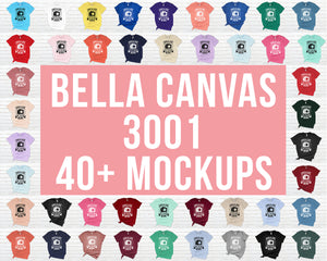 MEGA BUNDLE - 40+ Womens Mockups Bella Canvas 3001
