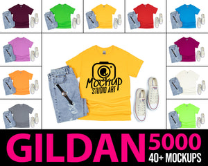 Gildan 5000/2000 - 46 Mockups - Men's Collection