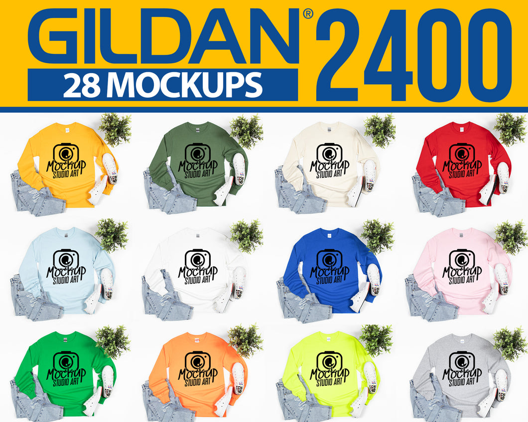 Gildan 2400 - Long sleeve raglan - All season bundle